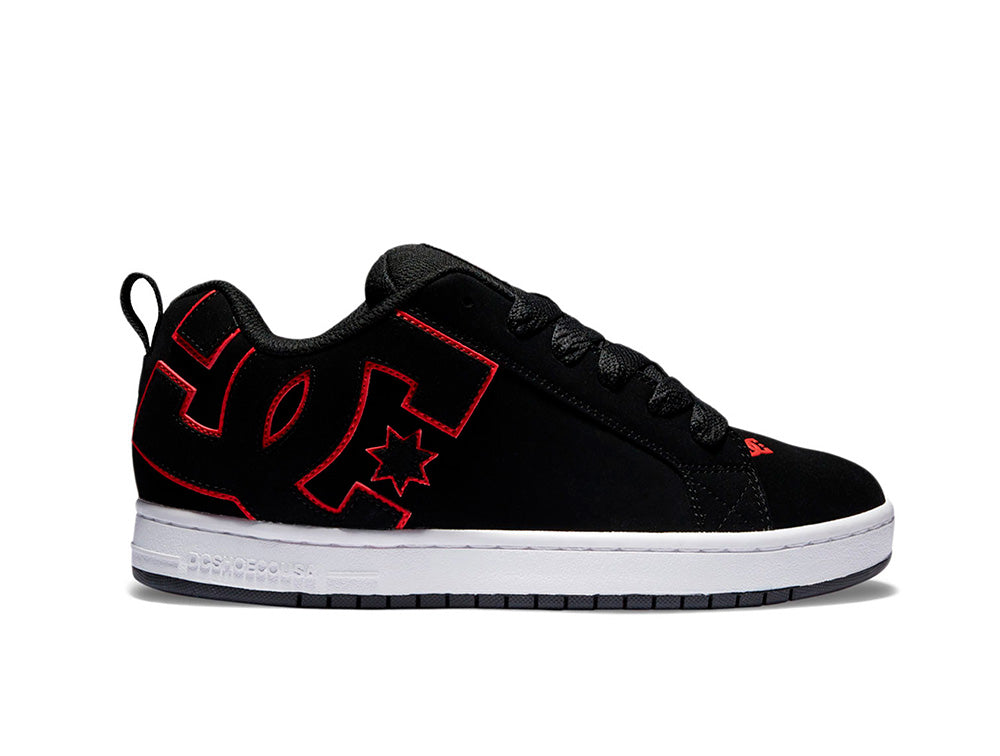 Zapatilla Dc Court Graffik Hombre Negro Rojo Real Kicks