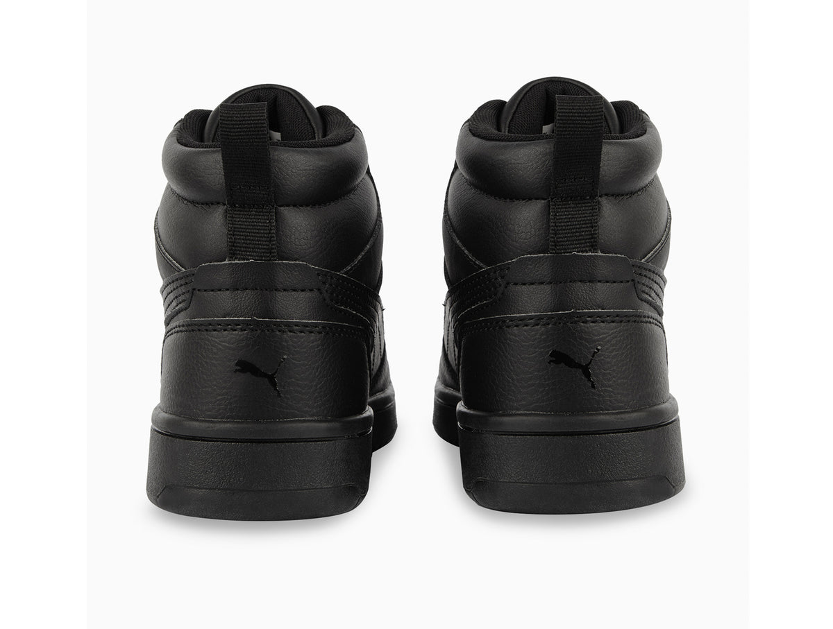 Zapatillas Puma Rebound V6 Cuero Cadete Mono Negro