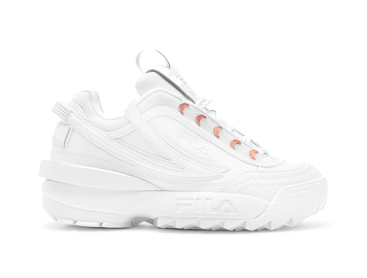 Zapatilla Fila Disruptor II Expose Cuero Mujer Mono Blanco