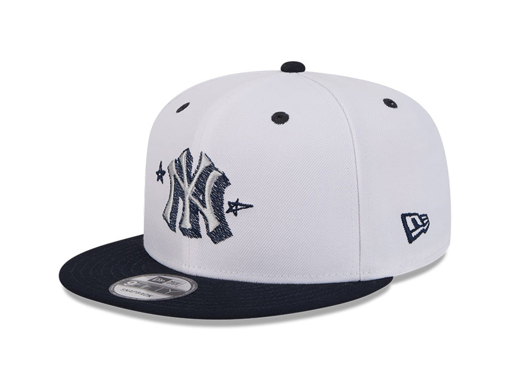 Jockey New Era 950 New York Yankees MLB Official Doodles Unisex Blanco