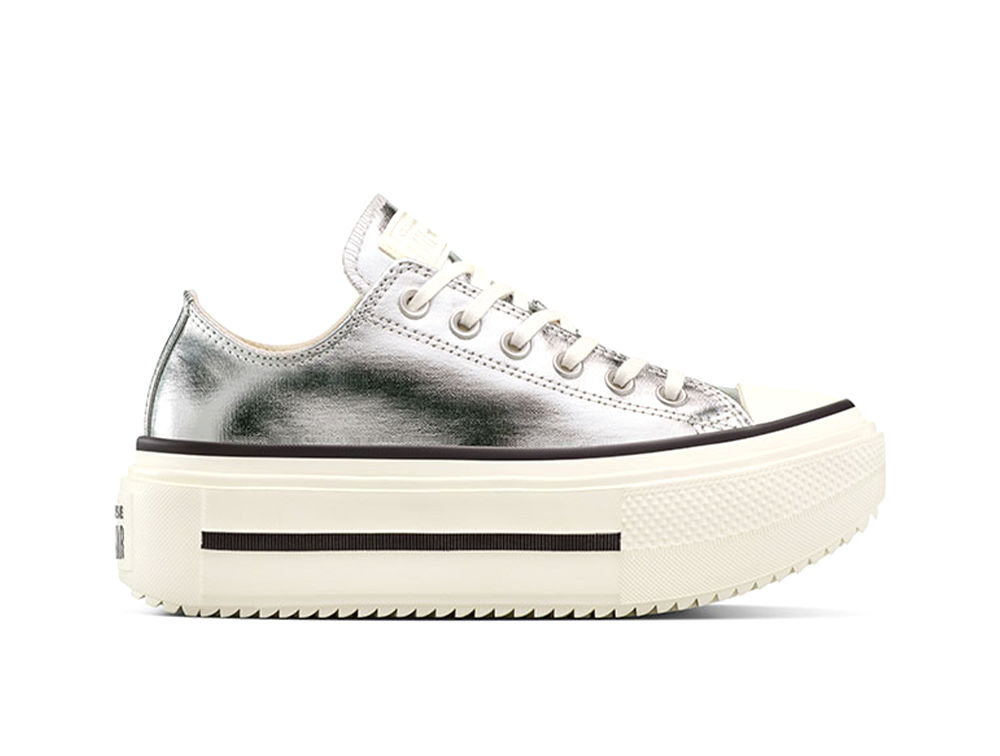 Zapatillas Converse Chuck Taylor Lift Double Stack Mujer Plata