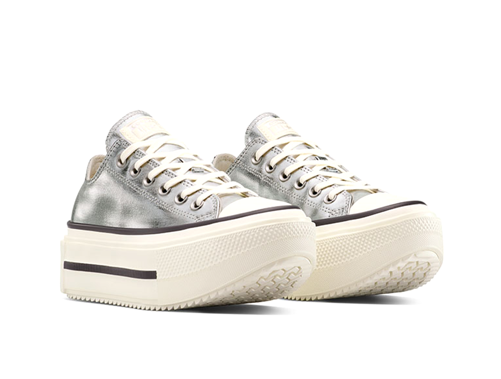 Zapatillas Converse Chuck Taylor Lift Double Stack Mujer Plata