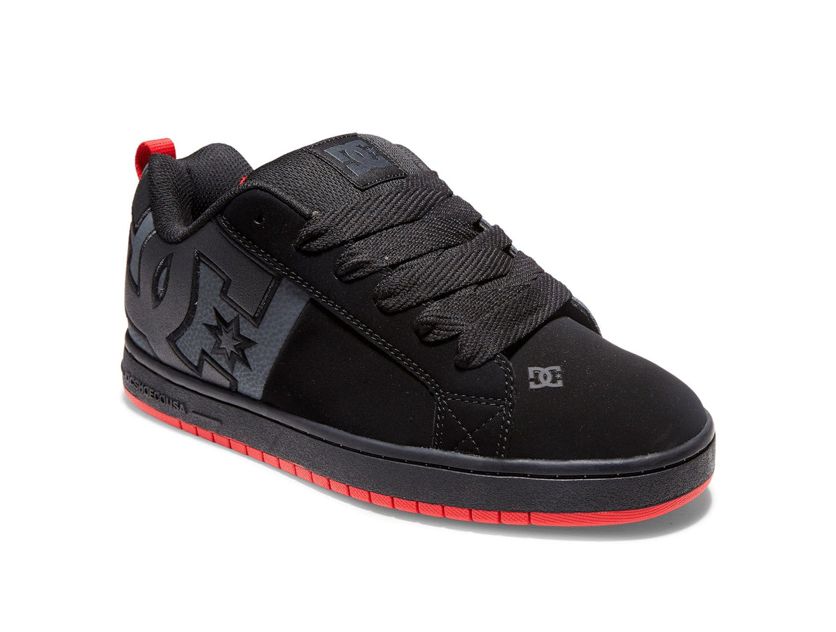 Zapatilla DC Court Graffik Suede Trainers Hombre Negro Rojo