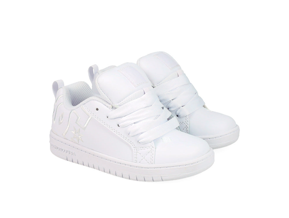 Zapatillas Dc Court Graffik Junior Blanco