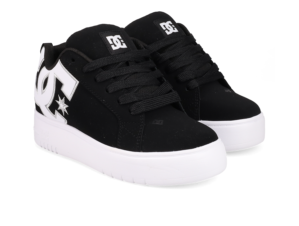 Zapatillas Dc Court Graffik Plataforma Mujer Negro