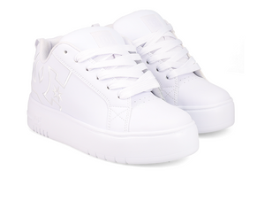Zapatillas Dc Court Graffik Plataforma Mujer Blanco