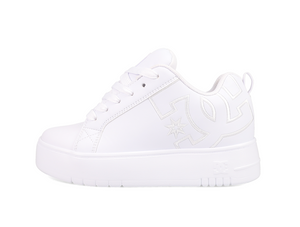 Zapatillas Dc Court Graffik Plataforma Mujer Blanco