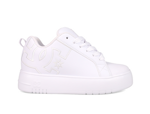 Zapatillas Dc Court Graffik Plataforma Mujer Blanco