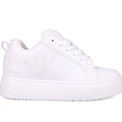 Zapatillas Dc Court Graffik Plataforma Mujer Blanco