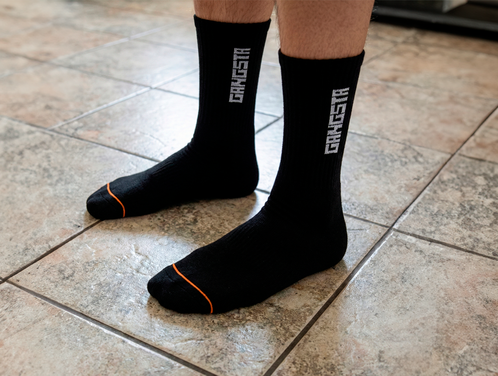 Calcetin Gangsta Mid Brand Unisex Negro