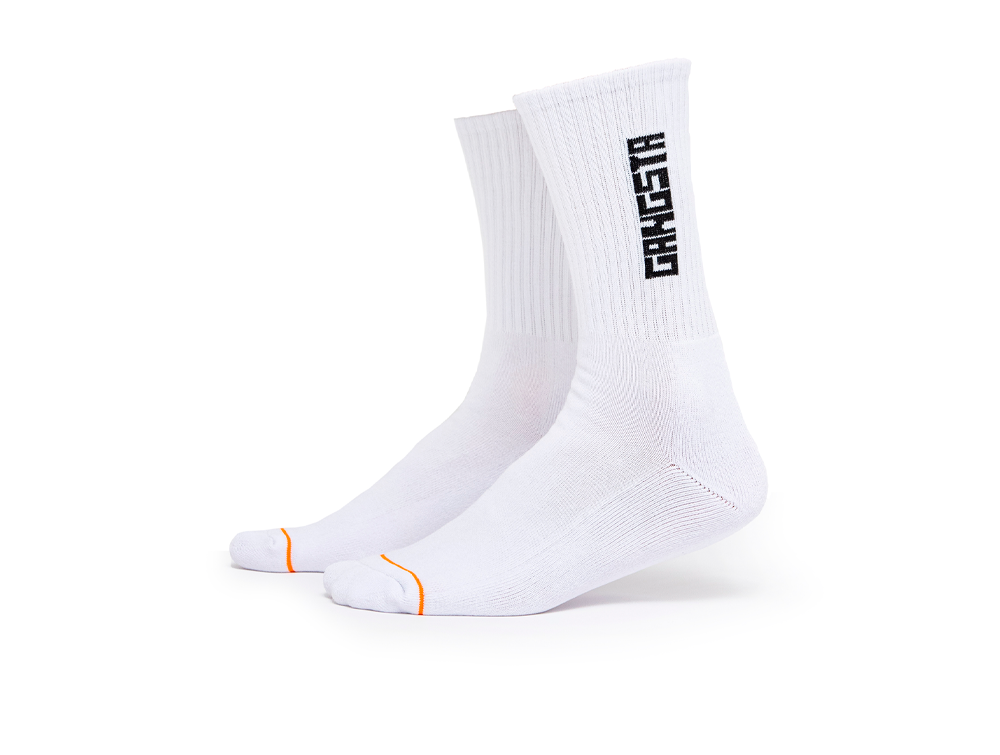 Calcetin Gangsta Mid Brand Unisex Blanco