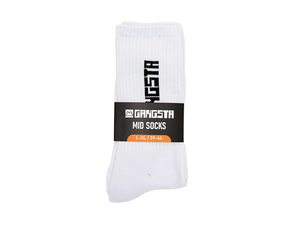 Calcetin Gangsta Mid Brand Unisex Blanco