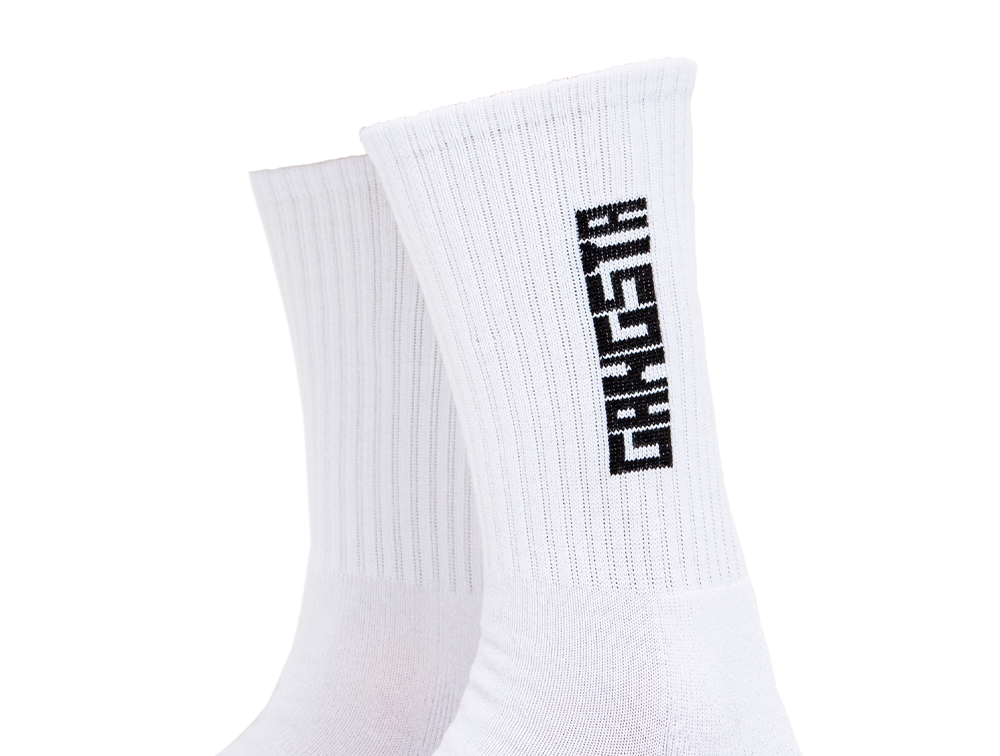 Calcetin Gangsta Mid Brand Unisex Blanco