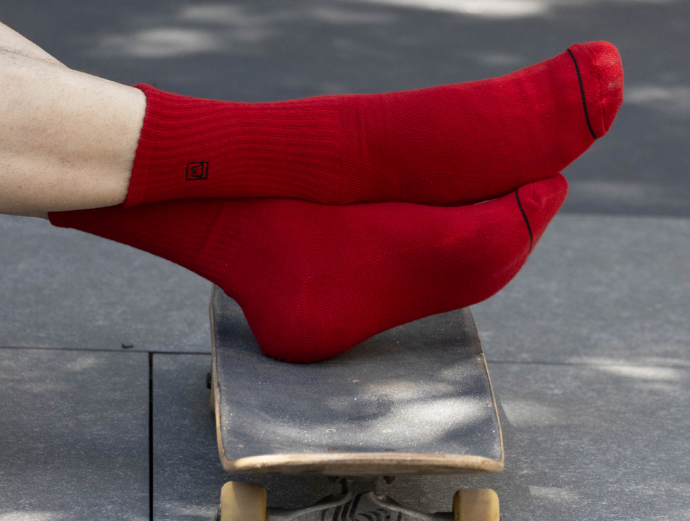 Calcetin Gangsta Mid Icon Unisex Rojo