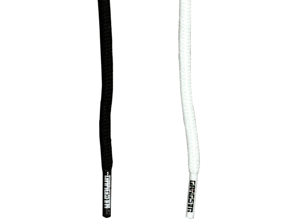 Cordones Gangsta Sl Round 2 Unisex Negro-Blanco