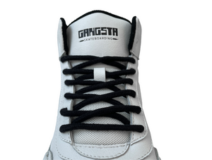 Cordones Gangsta Sl Round 2 Unisex Negro-Blanco