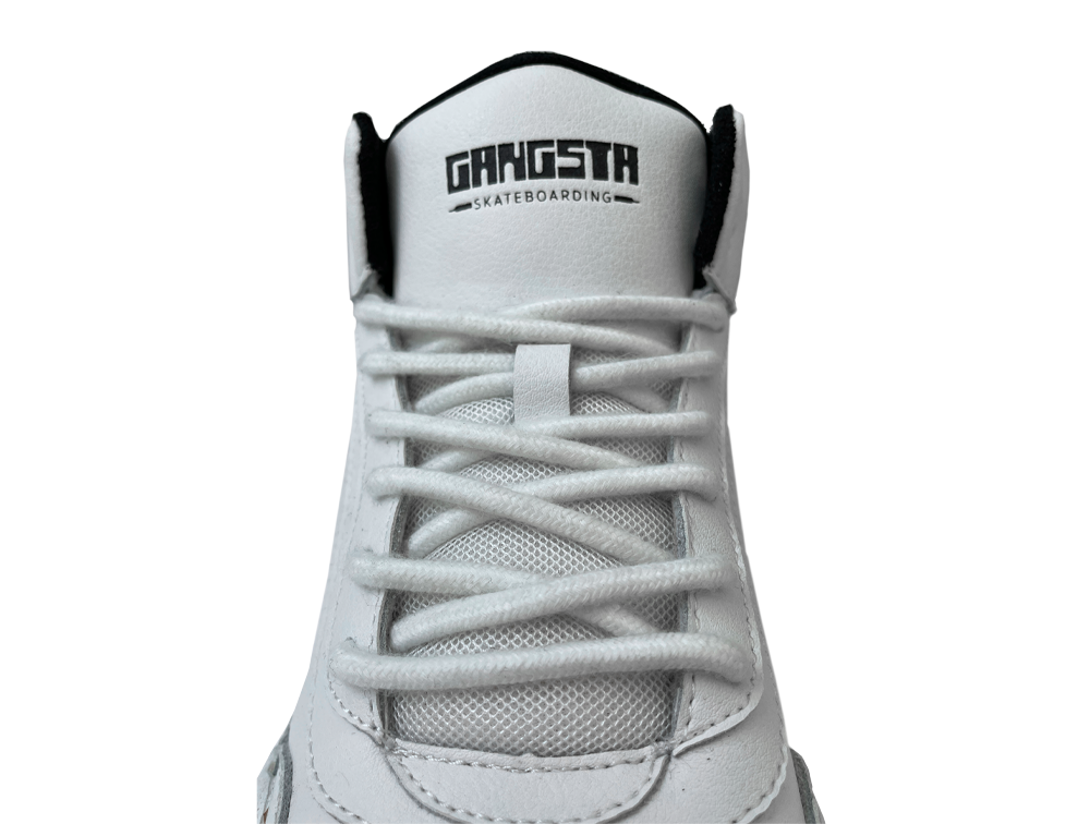 Cordones Gangsta Sl Round 2 Unisex Negro-Blanco