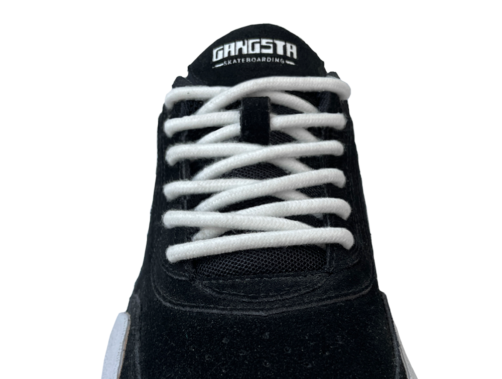 Cordones Gangsta Sl Round 2 Unisex Negro-Blanco