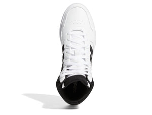 Zapatilla Adidas Hoops 3.0 Mid Cuero Hombre Blanco