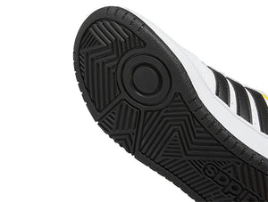 Zapatilla Adidas Hoops 3.0 Cuero Junior Blanco