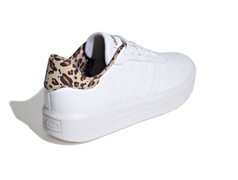 Zapatilla Adidas Court Platform Mujer Blanco - Print