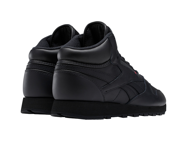 Zapatilla Reebok Classic Leather Mid Cuero Hombre Mono Negro