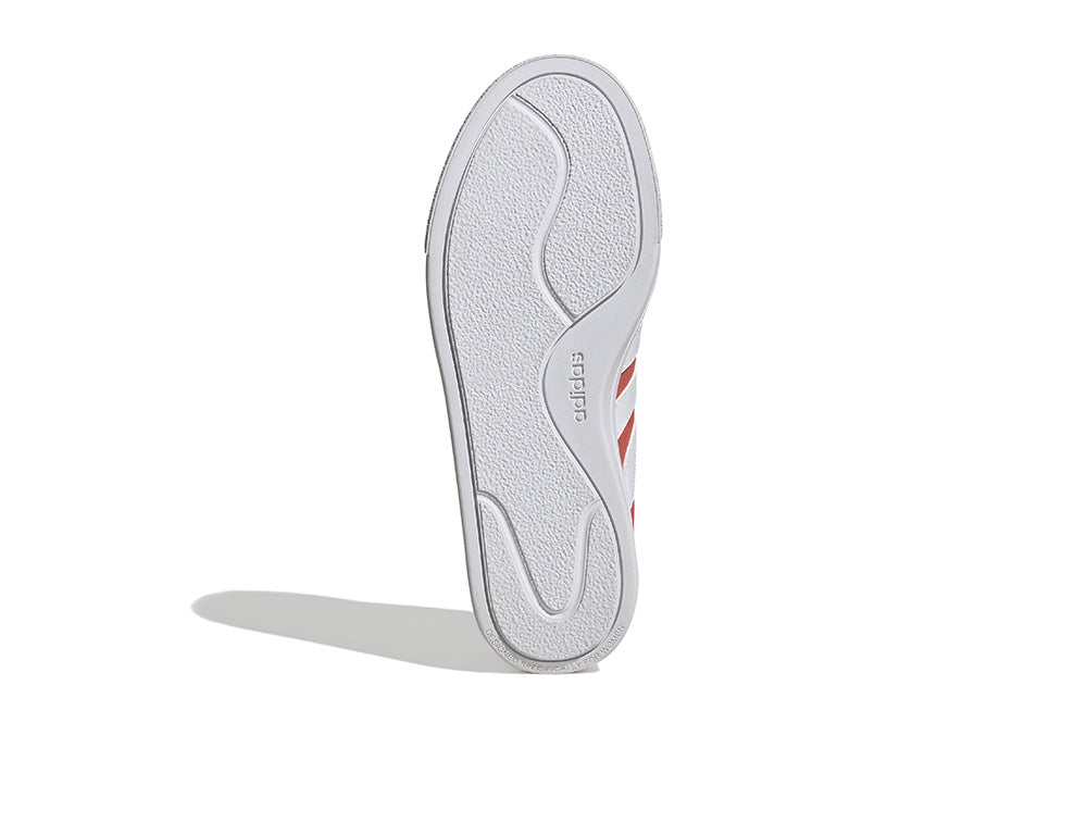 Zapatilla Adidas Court Plataforma Suede Mujer Coral - Blanco