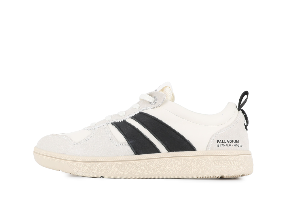 Zapatilla Palladium Pallacup Flame Leather Unisex Blanco