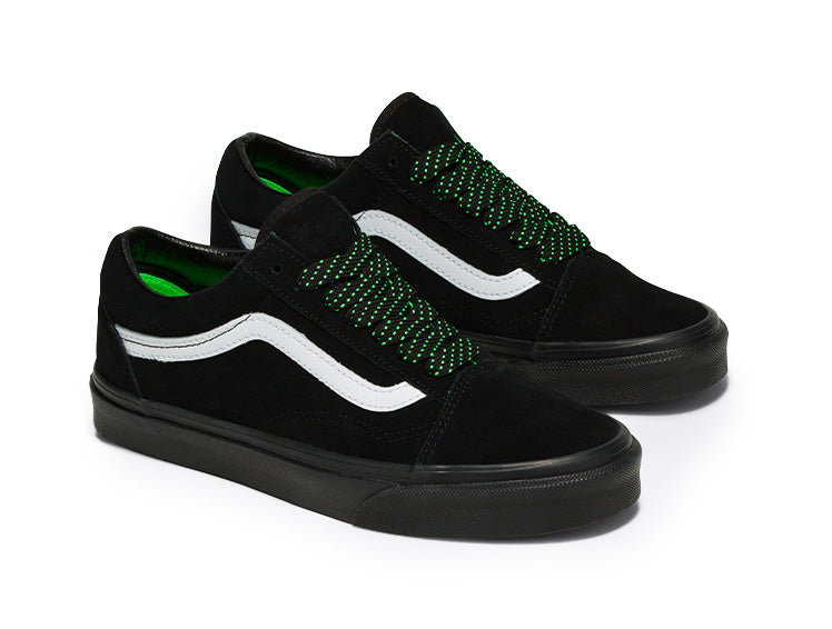Vans negras con verde Clearance