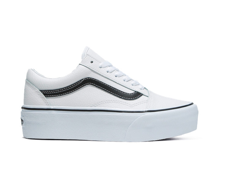 Zapatilla Vans Old Skool Plataforma Mujer Blanco Real Kicks