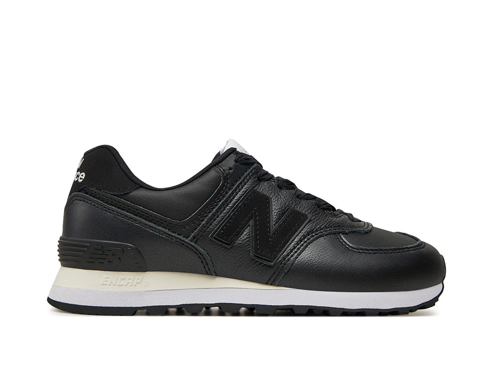 Zapatilla New Balance 574 Mujer Negro Blanco Real Kicks