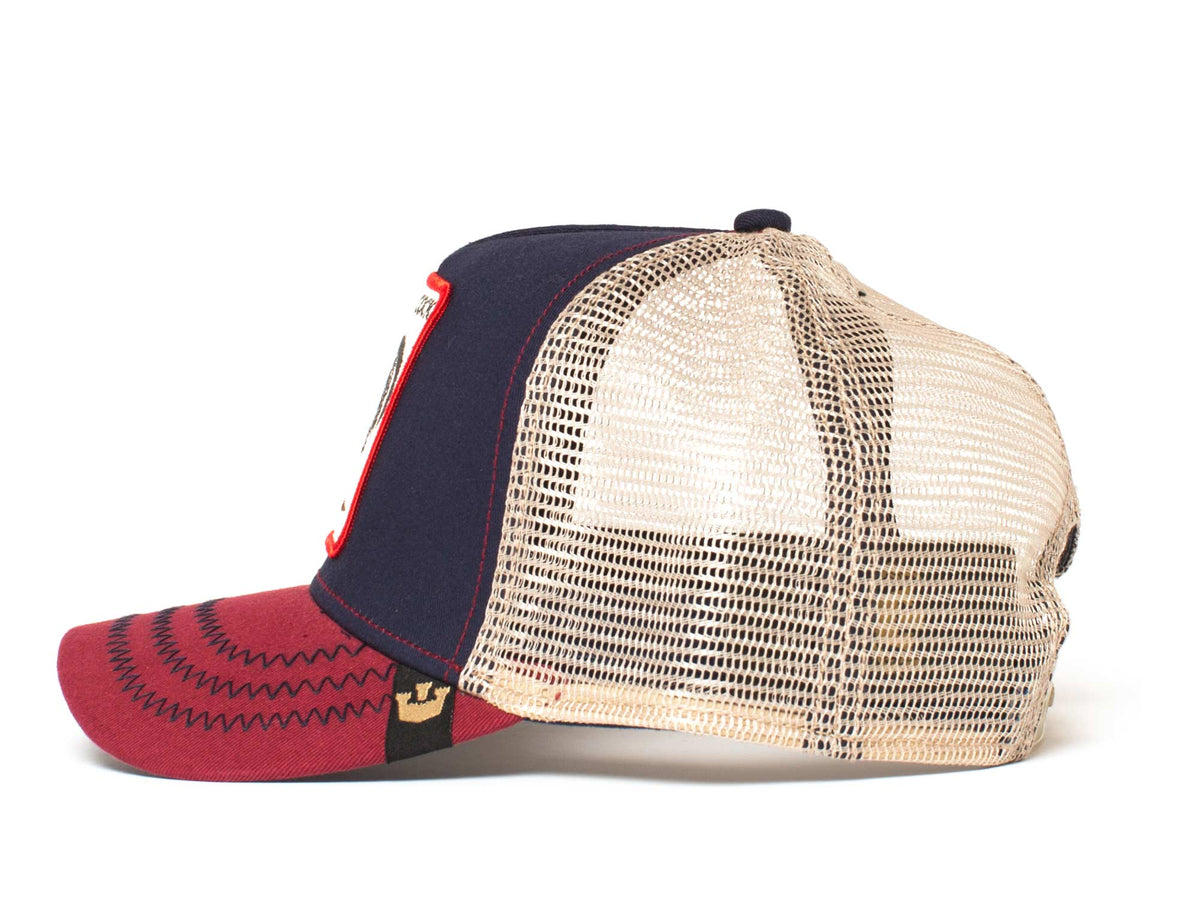 Jockey Trucker Goorin The Cock Unisex Azul - Burdeo - Blanco