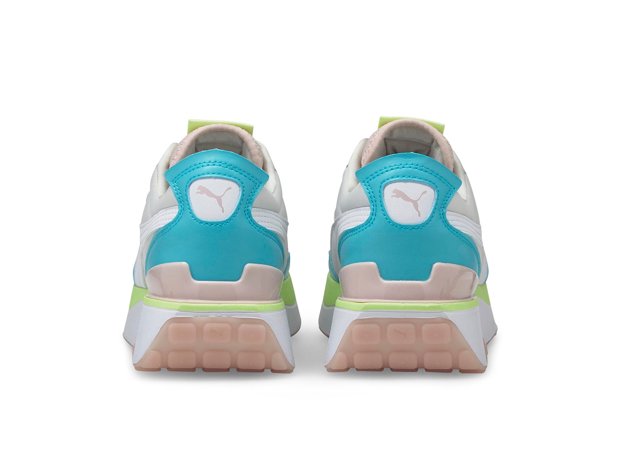 Tenis Puma Cruise Rider Flair Mujer Blancos/azules Para PUMA