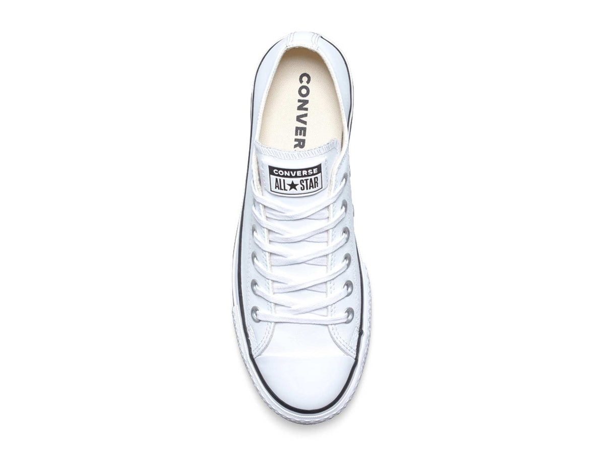Zapatilla Converse Chuck Taylor Plataforma Cuero Mujer Blanco