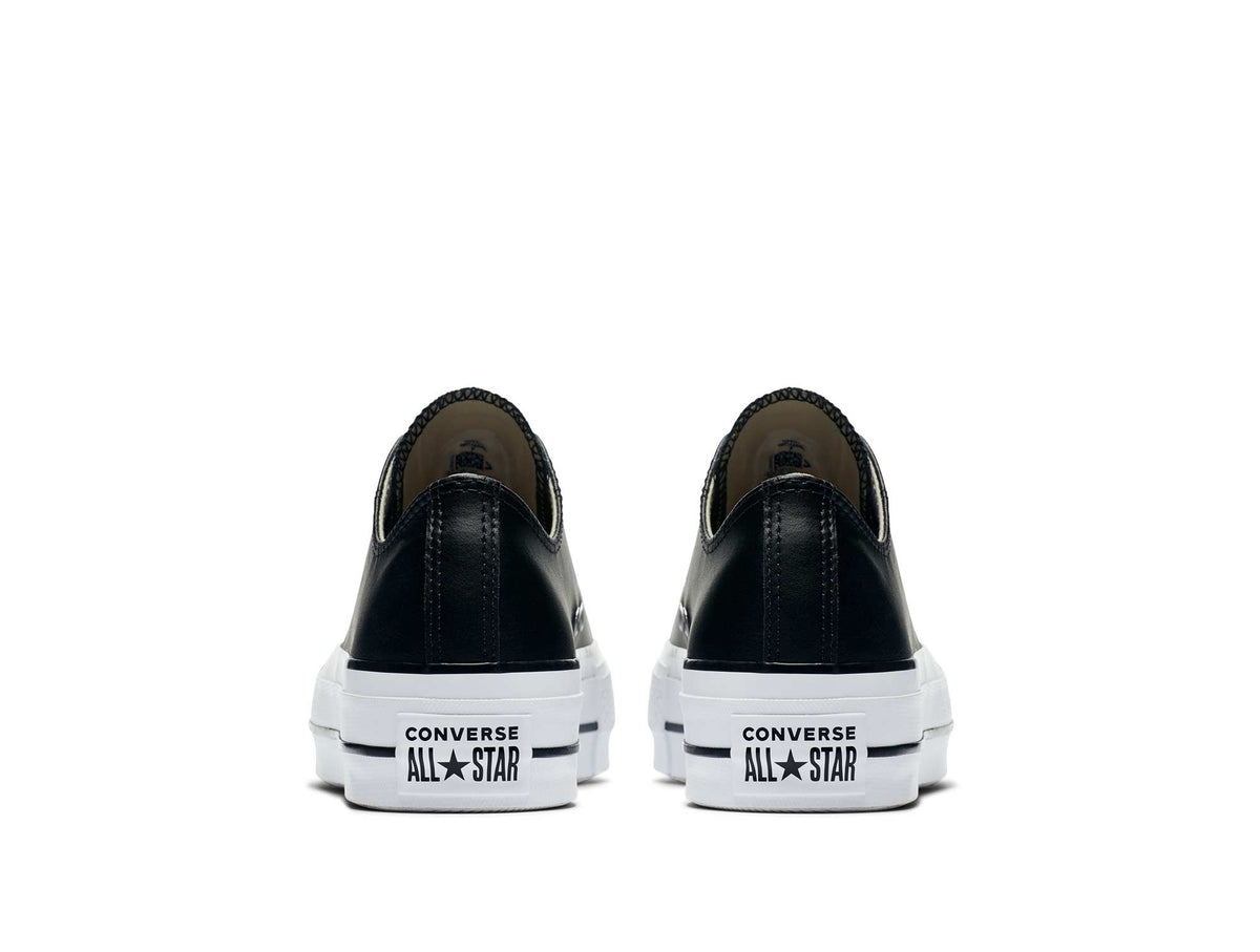 Zapatilla Converse Chuck Taylor Plataforma Cuero Mujer Negro