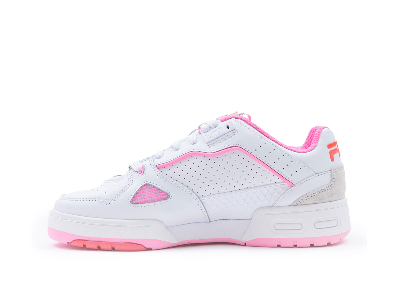 Zapatillas Fila Teratach 600 Cuero Mujer Blanco Rosado