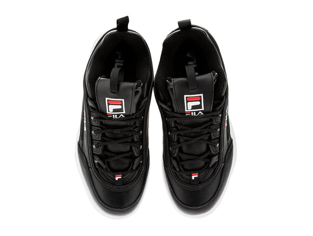 Zapatilla Fila Disruptor Ii Cuero Wedge Mujer Negro