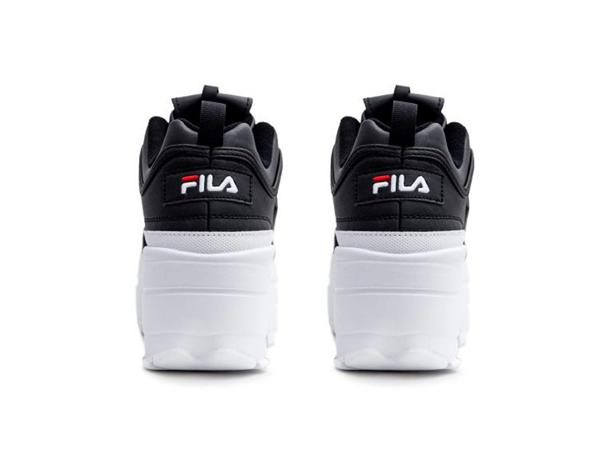 Zapatilla Fila Disruptor Ii Cuero Wedge Mujer Negro