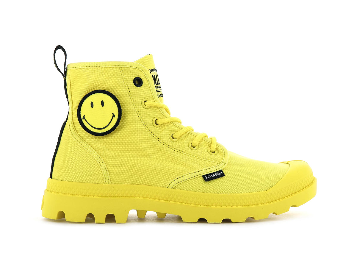 Zapatilla Palladium Pampa Smiley Change Blazing Unisex Amarillo