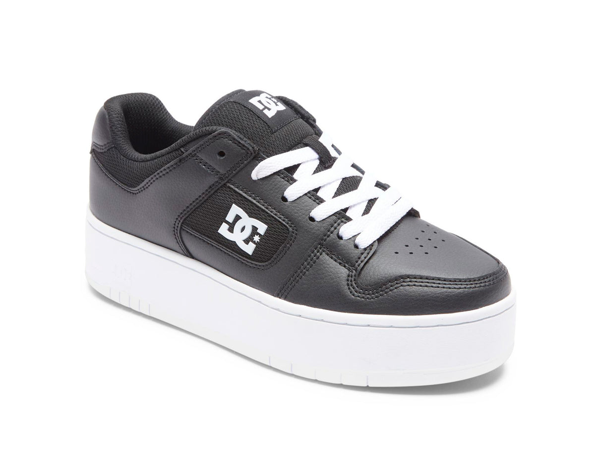 Zapatilla Dc Manteca 4 Plataforma Cuero Mujer Negro