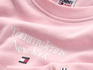 Poleron Ml Tommy Essential Logo 1 Crew Mujer Rosado