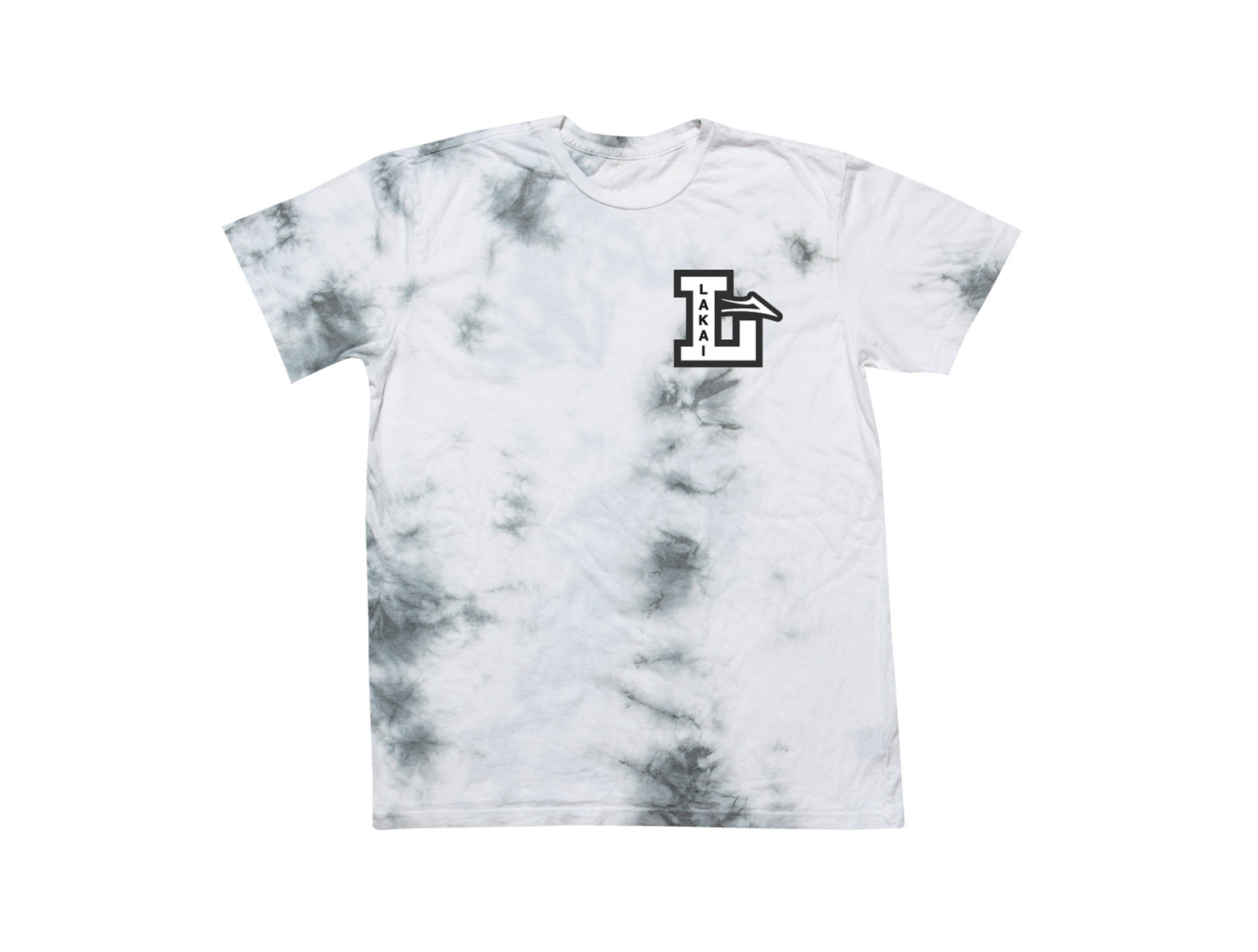 Polera Lakai Letterman Tie Dye Hombre Blanco