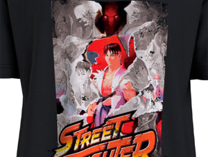 Polera Fexpro Street Fighter Graphic Single Character Hombre Negro