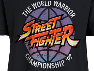 Polera Fexpro Street Fighter The World Warrior Championship 92 Hombre Negro