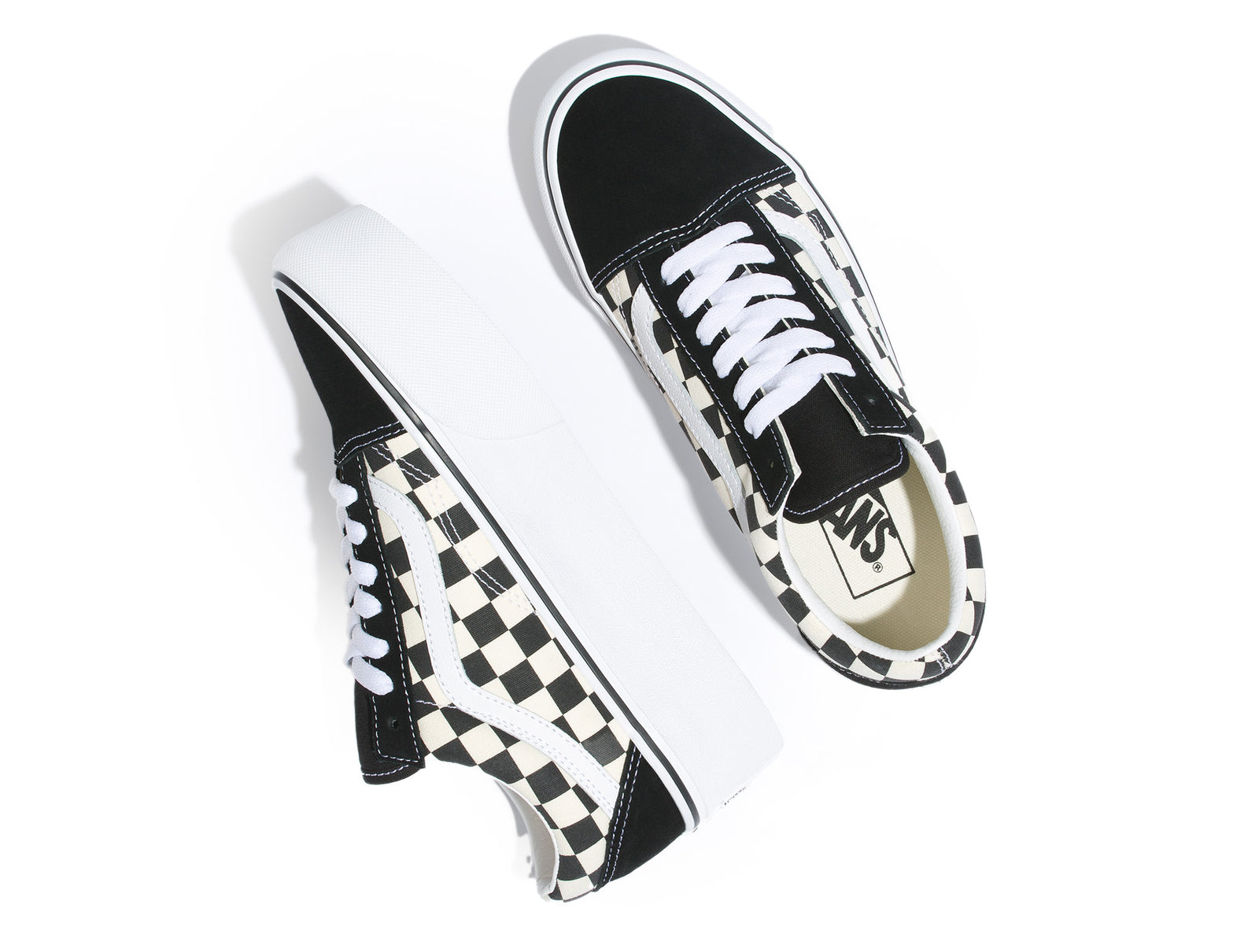 Zapatilla Vans Old Skool Stackform Checker Mujer Negro