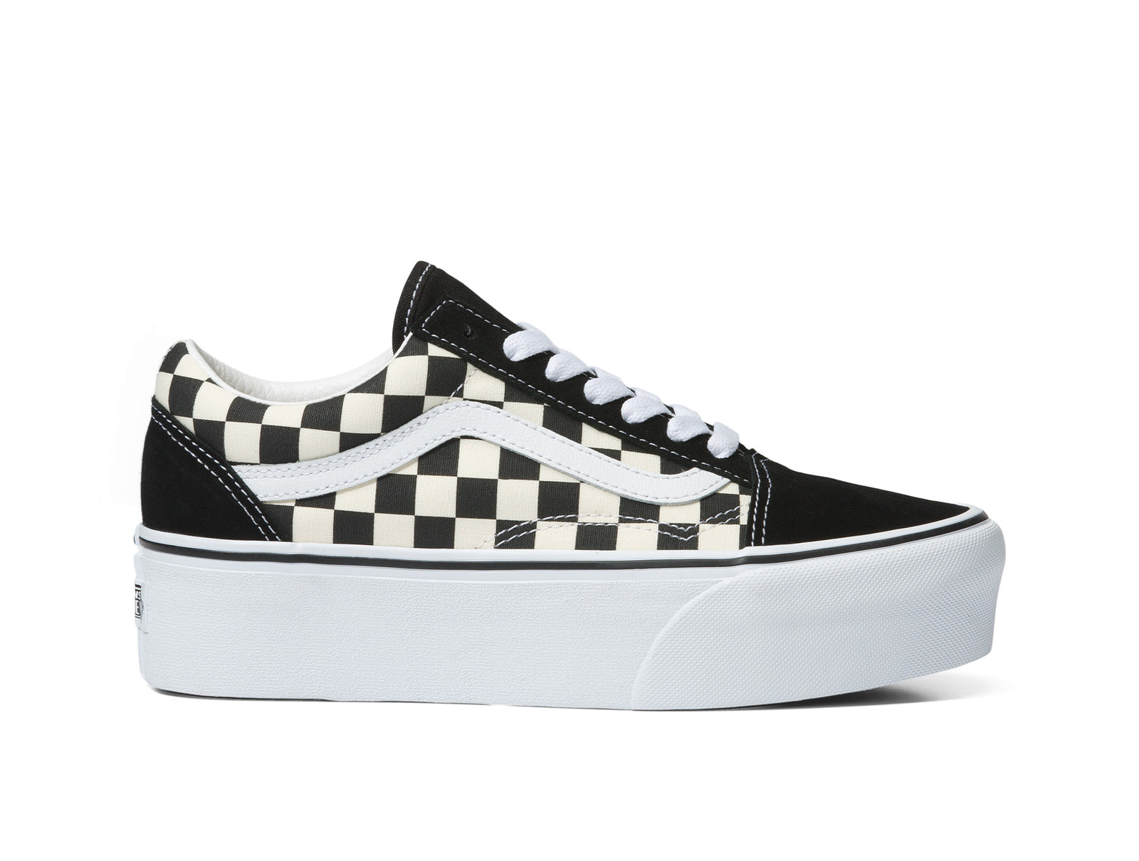 Zapatilla Vans Old Skool Stackform Checker Mujer Negro
