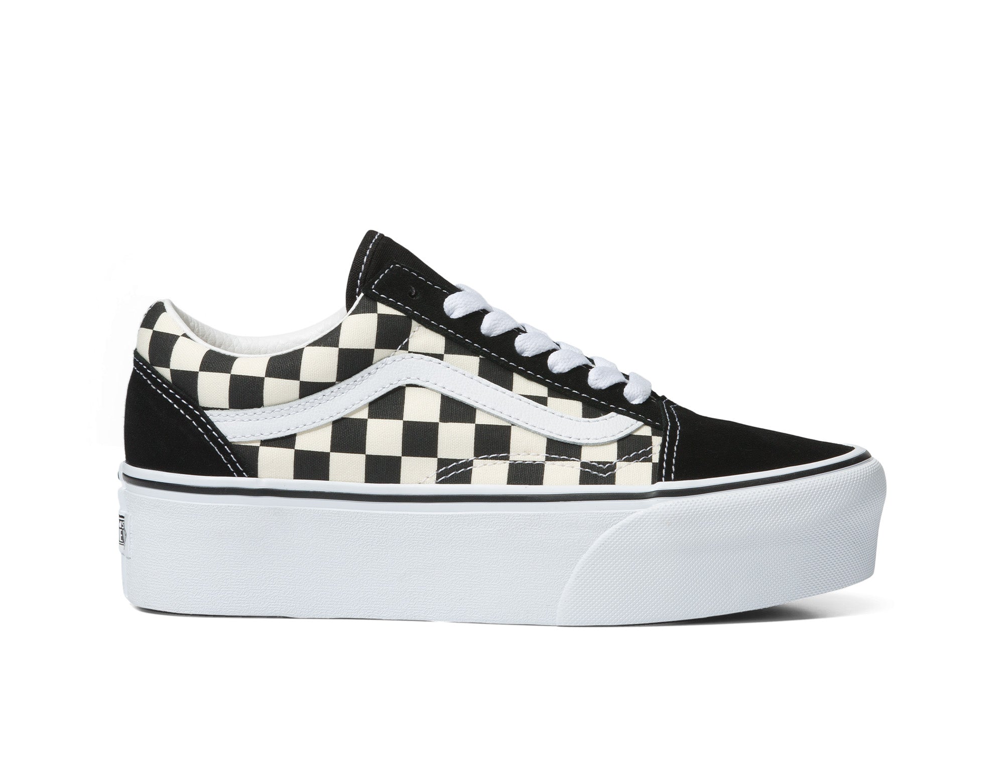 Zapatilla Vans Old Skool Stackform Checker Mujer Negro