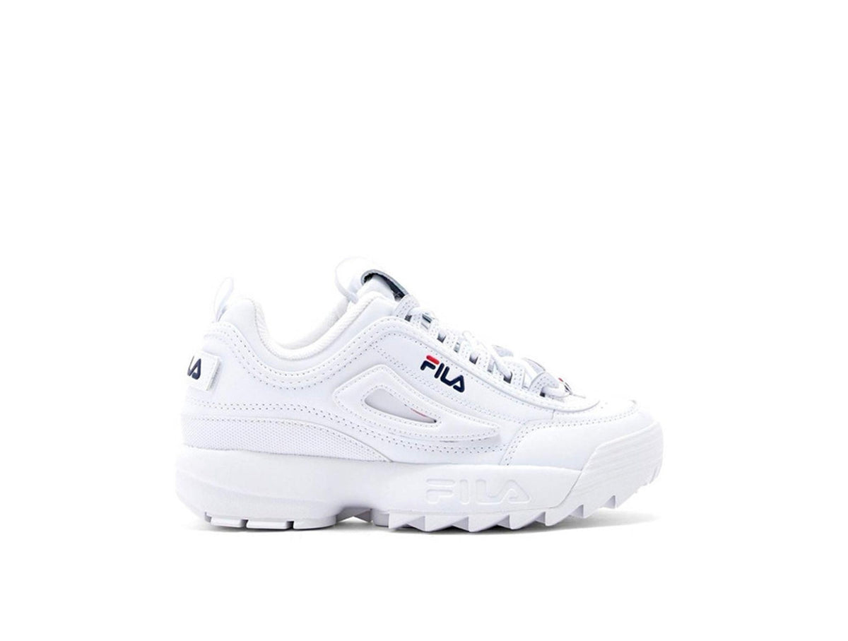 Zapatilla Fila Disruptor II Cuero Junior Mono Blanco