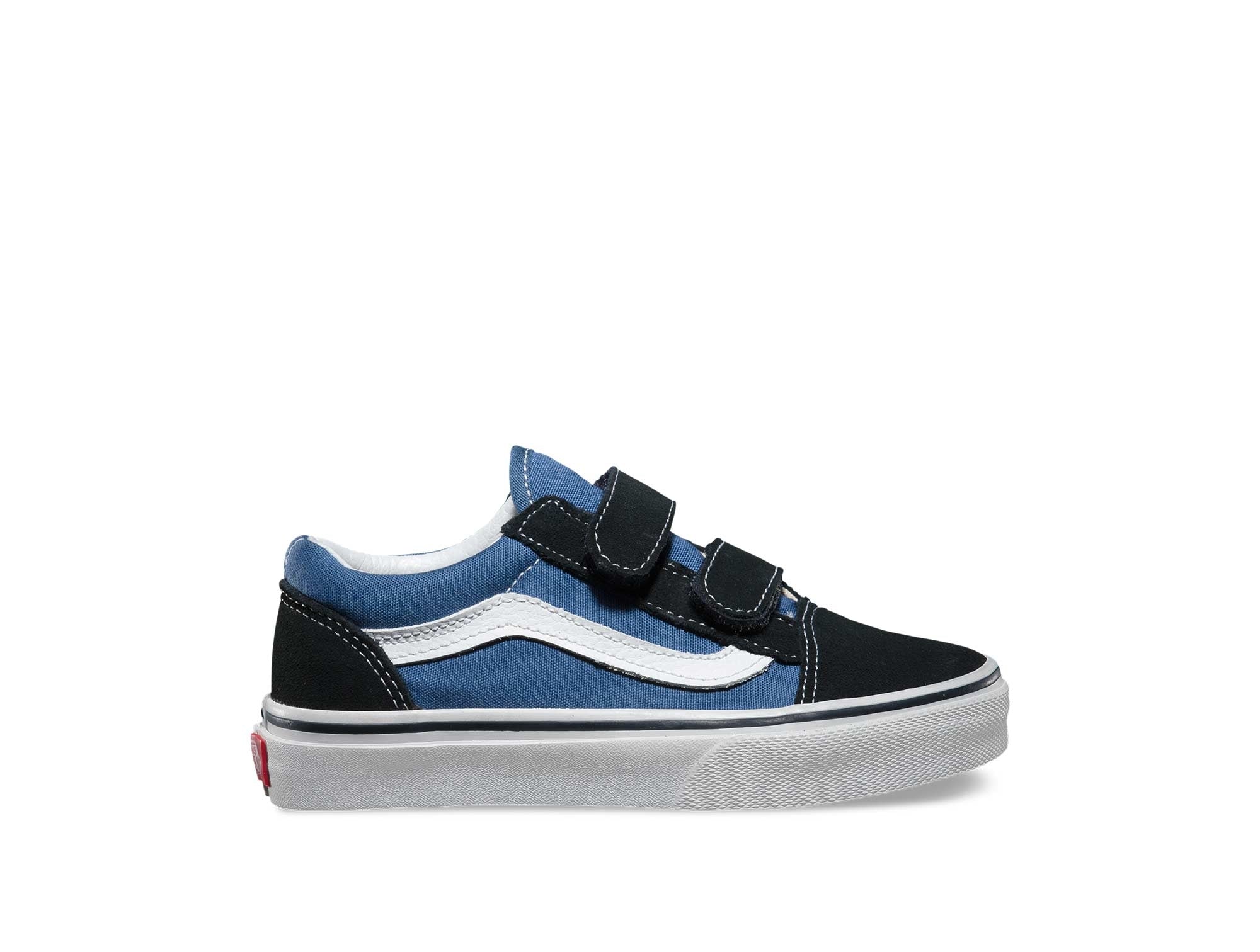 Zapatilla Vans Old Skool Velcro Junior Azul Real Kicks