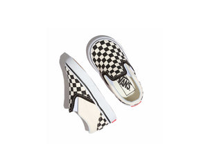 Zapatilla Vans Slip-On Checkerboard Infantil Blanco